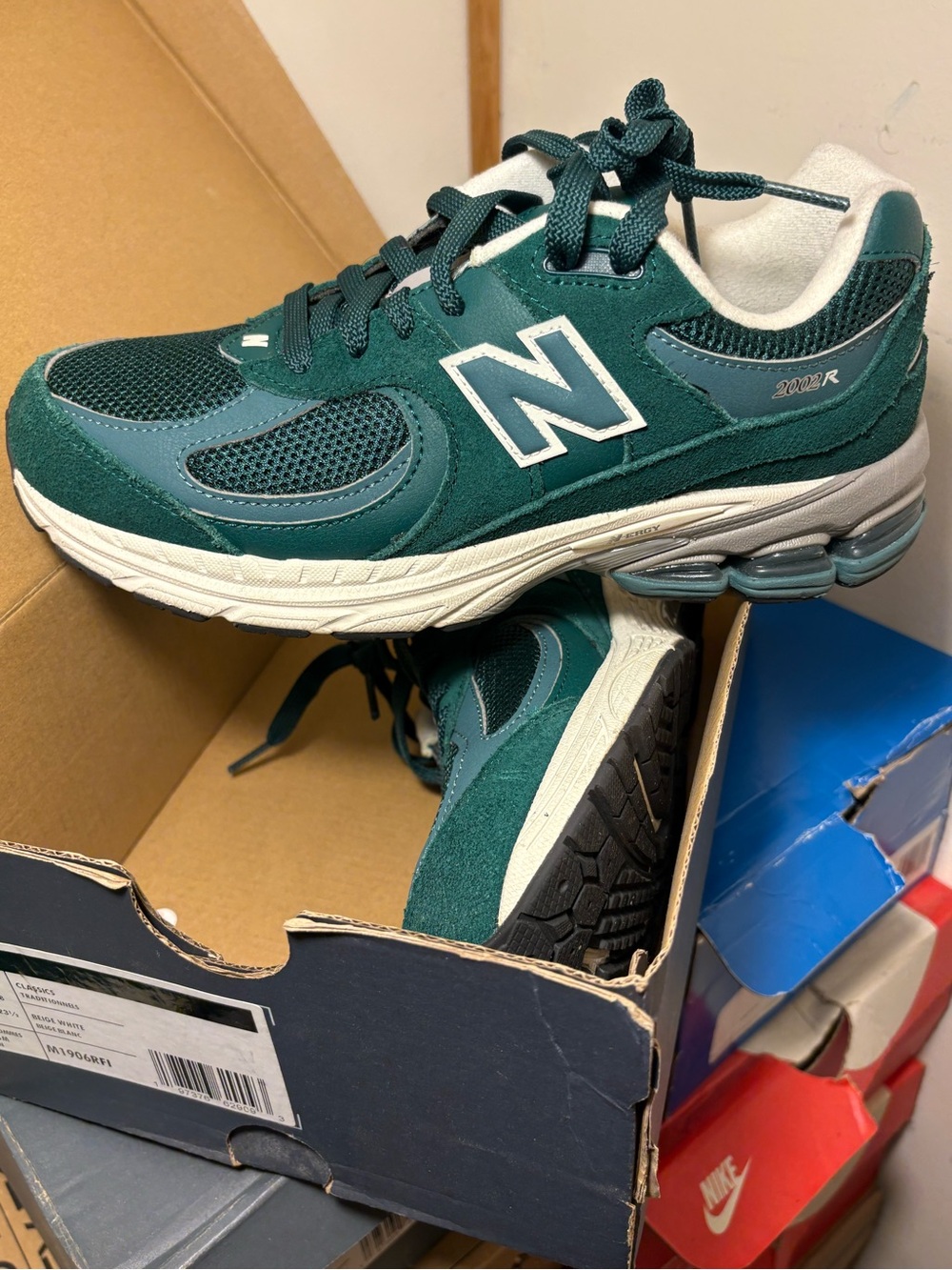 New Balance Women’s Teal and White Casual Sneakers